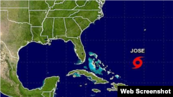 Según reportan las autoridades, el huracán Jose podría acercarse  al noreste de Estados Unidos a principios de la próxima semana.