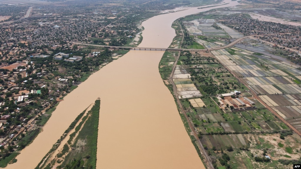 Cette vue aérienne du 29 juillet 2021 montre une vue générale de Niamey, la capitale du Niger.