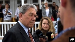 New Zealand First leader Winston Peters in Russell, New Zealand, Sept. 24, 2017.