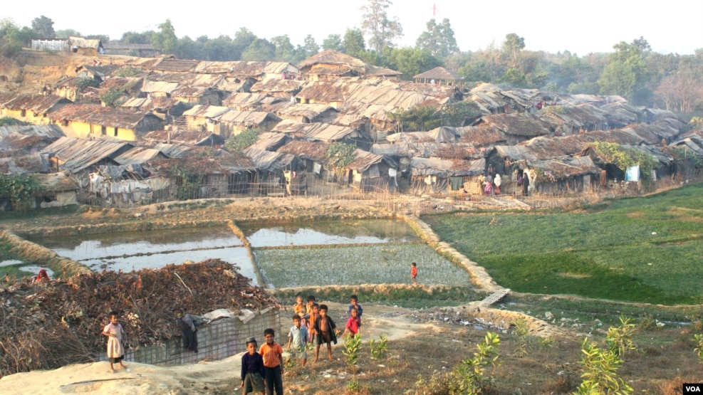 FILE - Some thousands of Rohingyas who fled Myanmar over the past decades live in this Kutupalong illegal Rohingya refugee colony in Cox’s Bazar district, Bangladesh.