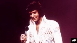 FILE - Elvis Presley performing in 1973.