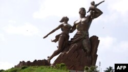 Le Monument de la Renaissance africaine, Dakar, Sénégal, le 27 septembre 2017. 