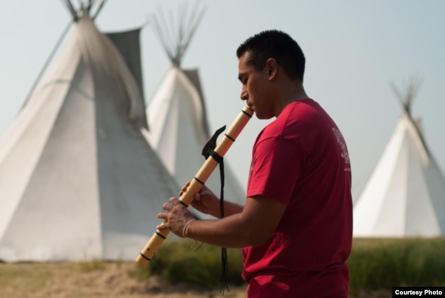 Ojibwe flutist Darren Thompson  Photo by Matt Kelly