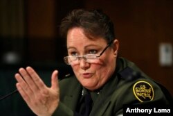 U.S. Border Patrol Chief Carla Provost testifies during a Senate Judiciary Border Security and Immigration Subcommittee hearing about the border, May 8, 2019, on Capitol Hill in Washington.