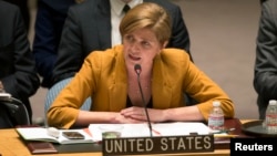 FILE - U..S Ambassador to the U.N. Samantha Power
