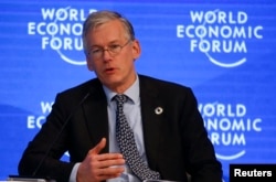 Frans van Houten, president and chief executive officer, Dutch health care technology group Royal Philips attends the annual meeting of the World Economic Forum in Davos, Switzerland, Jan. 18, 2017.