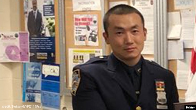 资料照片：纽约市藏族警察白马达杰·昂旺。