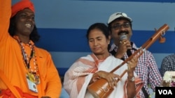 Mamata Banerjee in Singur.