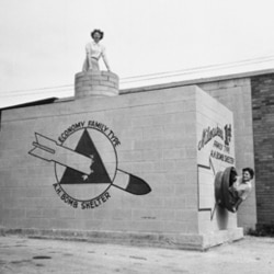 A family bomb shelter in Milwaukee, Wisconsin, in 1958