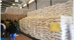 A WFP humanitarian warehouse is seen in Bamenda, Cameroon, Oct. 21, 2021. (Moki Edwin Kindzeka/VOA)