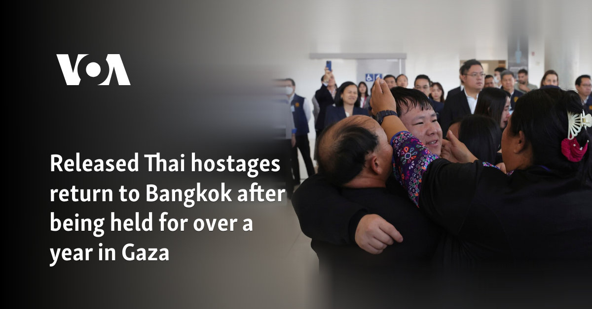 Released Thai hostages return to Bangkok after being held for over a year in Gaza