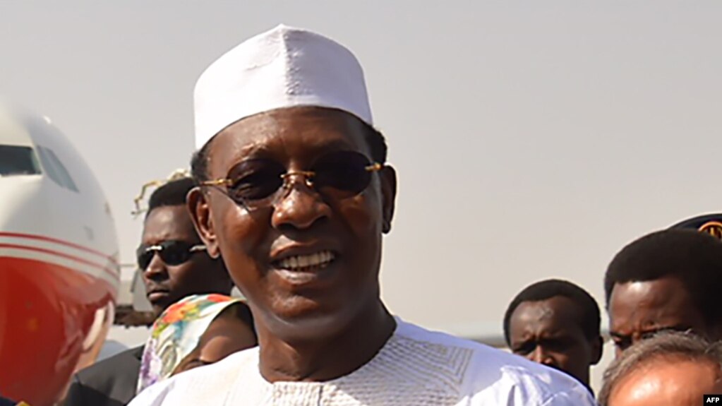 Le président tchadien Idriss Deby, à son arrivée à N'Djamena, Tchad, 26 décembre 2017.