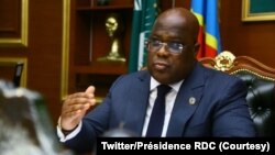 Perezida Félix Tshisekedi mu biro vyiwe i Kinshasa, kw'itariki ya 20/07/2021