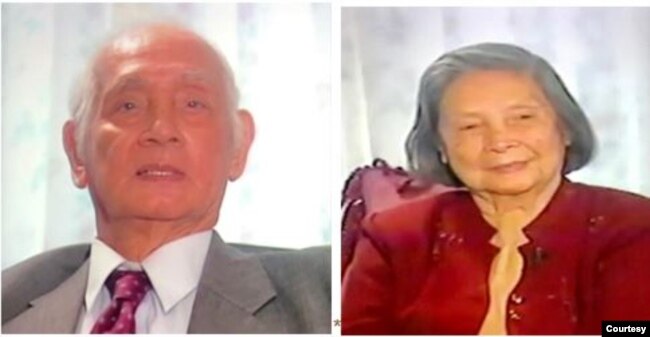 BS Nguyễn Tường Bách và cô giáo Hứa Bảo Liên trong cuộc phỏng vấn của Luật sư Lâm Lễ Trinh, ngày 24.09.2005. [nguồn: Little Saigon TV, hình ảnh Đinh Xuân Thái] (6)