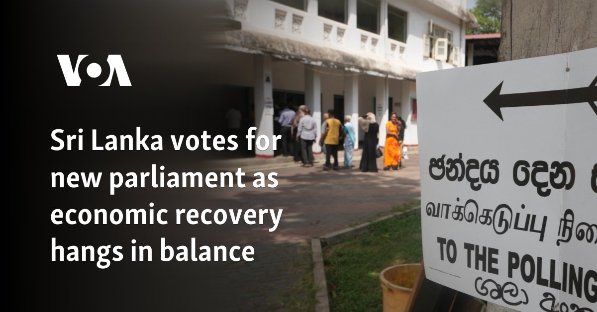 Sri Lanka votes for new parliament as economic recovery hangs in balance