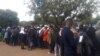 Harare - people waiting to be vaccinated