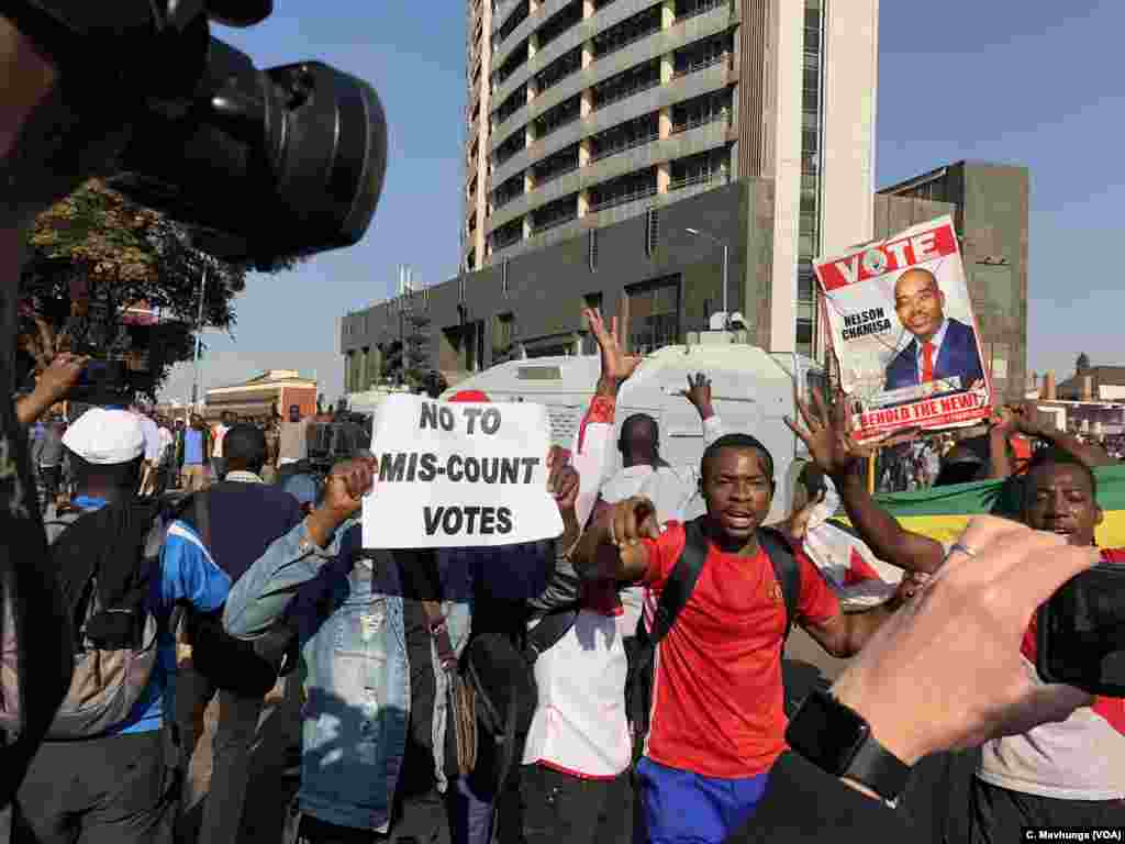 The Movement for Democratic Change Alliance says it will protest to push the Zimbabwe Electoral Commission to release &ldquo;proper results&rdquo; of the July 30 general election. On Wednesday, protesters demanded the release of poll results in Harare.
