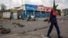 Congolese National Police patrol the street Dec. 28, 2018, at Majengo in Goma, in North Kivu province. 