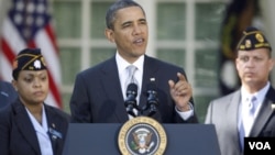 Barack Obama se reunió con veteranos en la Casa Blanca.