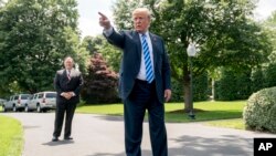 Presiden AS Donald Trump di Gedung Putih, Washington, 1 Juni 2018.