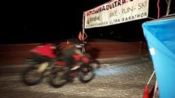 The cyclists who placed first and second crossed the finish line just one second - the width of one wheel - apart in this year's Arrowhead 135
