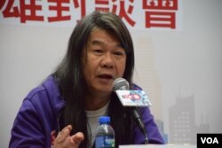 香港社民連立法會議員梁國雄。(美國之音湯惠芸)