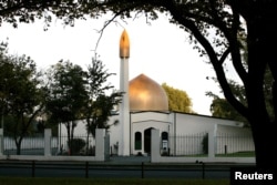 ພາບ​ວັດ​ອິ​ສ​ລາມ Al Noor Mosque ຢູ່​ຖະ​ໜົນ Deans Avenue ໃນ​ເມືອງ Christchurch ຂອງ​ນິວ​ຊີ​ແລນ