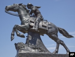 Herman McNeil’s statue of a Pony Express rider and horse has stood in downtown St. Joseph for nearly 70 years. McNeil also carved frescoes in several state capitols, as well as statuary at the U.S. Supreme Court building in Washington, D.C.