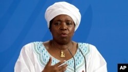 FILE - Nkosazana Dlamini-Zuma, chairwoman of the African Union Commission.
