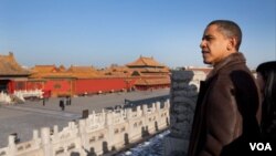 En Beijing, Obama se reunió con el premier chino, Wen Jiabao.