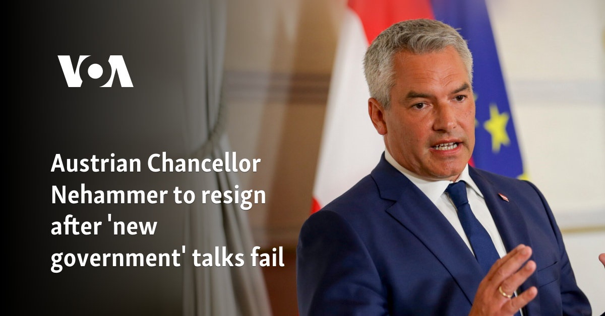 Austrian Chancellor Nehammer to resign after 'new government' talks fail