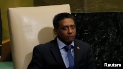 Le président des Seychelles Danny Faure lors de la 72e Assemblée générale des Nations Unies, New York, 21 septembre 2017.