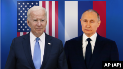 အမေရိကန်သမ္မတ Joe Biden နဲ့ ရုရှားသမ္မတ Vladimir Putin 