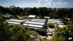 FILE - The Nibok refugee settlement on Nauru, Sept. 4, 2018. Australia said Feb. 3, 2019, that the last child refugees held on the atoll would soon be sent to the U.S., ending the banishment of children under the government's harsh asylum-seeker policy. 