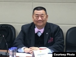 中华战略学会研究员张竞（美国之音/陈筠摄）