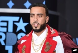 FILE - French Montana arrives at the BET Awards at the Microsoft Theater on June 25, 2017, in Los Angeles.