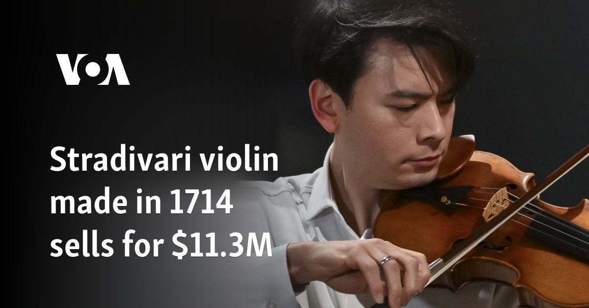 Stradivari violin made in 1714 sells for $11.3M