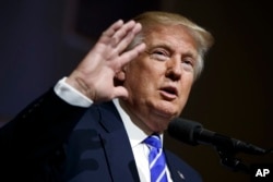 Republican presidential candidate Donald Trump speaks during a campaign rally, Aug. 10, 2016, in Abingdon, Va.