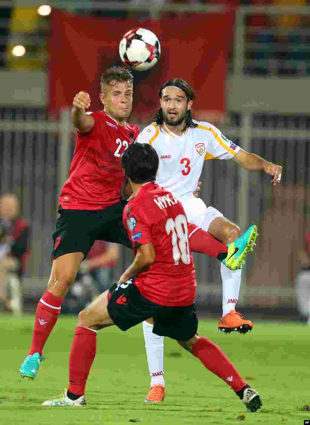 Soccer WCup 2018 Albania Macedonia