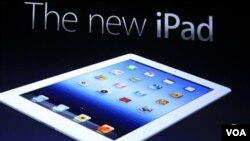 Perusahaan Apple mengeluarkan versi iPad terbaru dengan layar yang lebih tipis, Rabu (7/3).