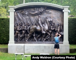 The Shaw Memorial, at the historic home of sculptor Augustus Saint-Gaudens, is considered by some to be America's greatest public monument. It is one of many of his works displayed in the gardens around his New Hampshire home.