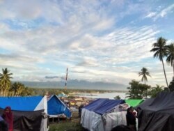 Lokasi pengungsian warga di desa Labuan, Kecamatan Ratolindo, Kabupaten Tojo Una-Una, Sulawesi Tengah. Kamis (26/8/2021) (Foto : Sekretaris Desa Tete A, Moh Fikri Agusti)