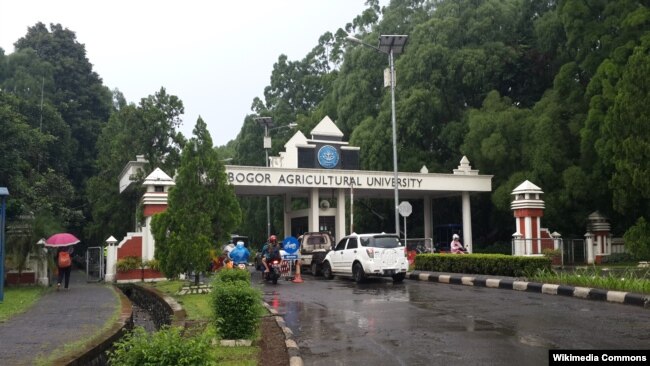 Pintu Gerbang Masuk Kawasan Institut Pertanian Bogor (IPB). (Foto: Wikipedia/Davidelit)
