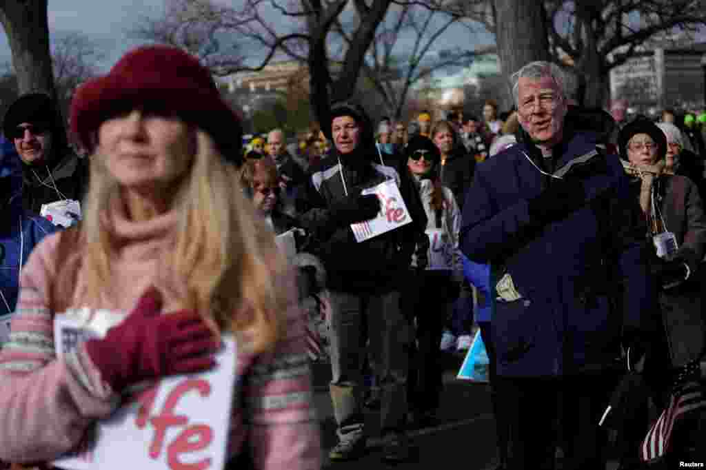 The annual March for Life rally takes place on the grounds of the Washington Monument in Washington, D.C., Jan. 27, 2017.