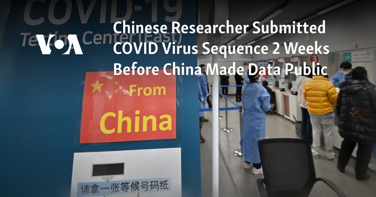 Chinese Researcher Submitted COVID Virus Sequence 2 Weeks Before China Made Data Public