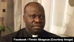 L'abbé Firmin Gbagoua, vicaire général du diocèse de Bambari a reçu une balle dans l'abdomen et est mort des suites de ses blessures dans des combats entre groupes armés à Bambari, Centrafrique, 29 juin 2018. (Facebook/ Firmin Gbagoua)