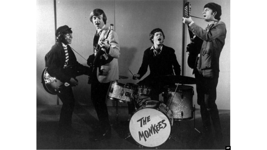 FILE - This 1966 photo shows The Monkees, from left, Davy Jones, Peter Tork, Micky Dolenz and Mike Nesmith.