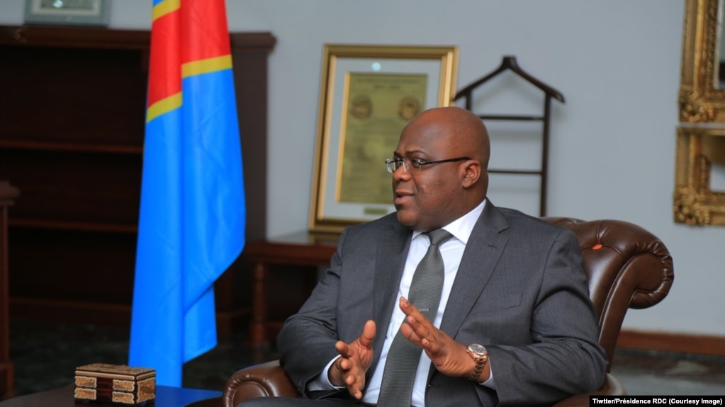 Félix Thsisekedi à la Cité de l'union africaine, à Kinshasa, le 19 février 2019. (Tiwtter/Présidence RDC)