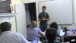 American students learn Farsi at the Middle East Institute in Washington, DC