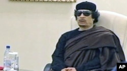 Ousted Libyan leader Moammar Gadhafi (file photo)